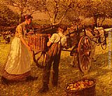 Sussex Canvas Paintings - A Sussex Orchard